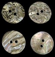 Gray Abalone Buttons - Click For Larger View