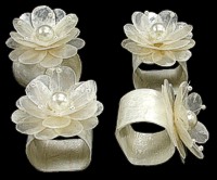 Capiz Napkin Ring Flower - Click For Larger View