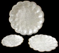 3 Pc Capiz Scallop Trays - Click For Larger View