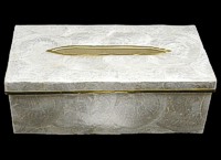 Capiz Gold Tissue Box - Click For Larger View