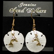 Sandollar Dolphin Earrings - Click For Larger View