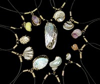 Gold plated shell necklaces - Click For Larger View